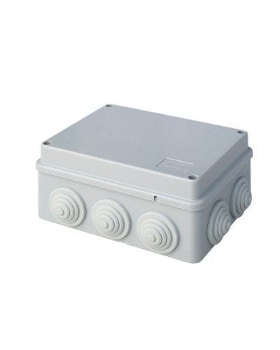 Коробка JBS150 150х110х70, 10 вых., 5P (1,5…6мм²) серая (43029HF-GR). Коробка монтажная, огнестойкая, без галогена. Экопласт в Хасавюрте