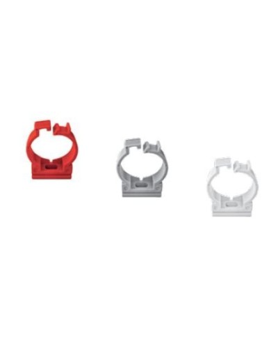 Ecoplast держатель с защелкой для труб D25, АБС, красный (50 шт) (49625-50). Держатель с защелкой для аспирационной системы. Экопласт в Хасавюрте