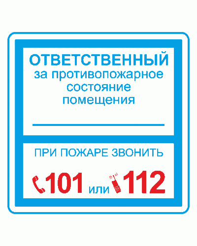 Плёнка (В 02) ответственный за противопожарное состояние (200х200). Пленка. Прочие российские в Хасавюрте