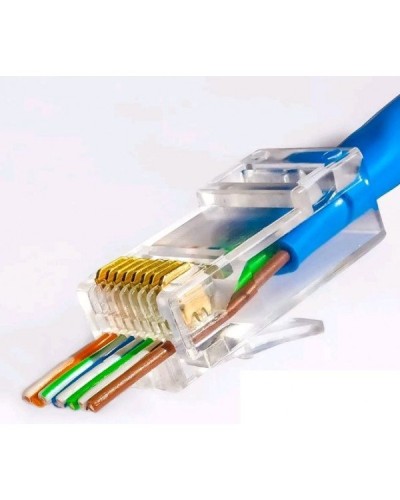 RJ-45 джек сквозной (8P8C) (100 шт). Разъем RJ-45. Прочие зарубежные в Хасавюрте
