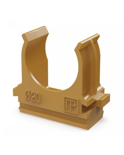 Крепёж-клипса для труб АБС-пластик бук D20 (100 шт) (PR13.0046). Крепление для труб ПВХ. Промрукав в Хасавюрте