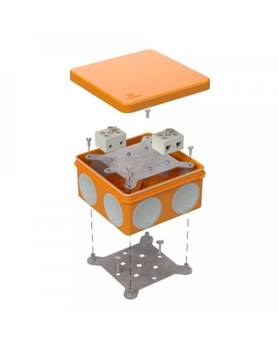 Коробка огнестойкая 60-0300-FR6.0-4 Е15-Е120 100х100х50. Коробка огнестойкая для открытой установки. Промрукав в Хасавюрте
