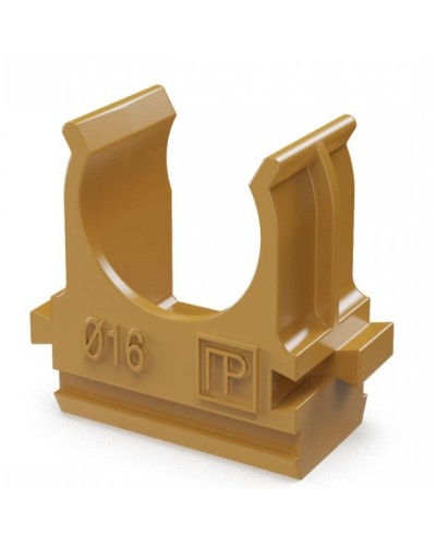 Крепёж-клипса для труб АБС-пластик бук D16 (100 шт) (PR13.0045). Крепление для труб ПВХ. Промрукав в Хасавюрте