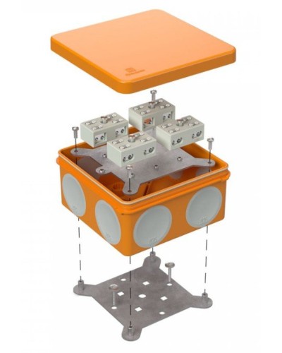 Коробка огнестойкая 100х100х50 (60-0300-FR6.0-4-8-Р Е15-Е60). Коробка огнестойкая для открытой установки. Промрукав в Хасавюрте