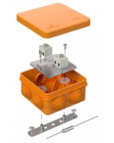Коробка огнестойкая 80х80х40 (40-0210-FR1.5-4-П). Коробка огнестойкая для открытой установки. Промрукав в Хасавюрте