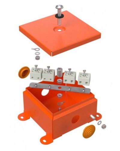 Коробка огнестойкая 110х110х65 (70-0360-FR6.0-8). Коробка огнестойкая для открытой установки. Промрукав в Хасавюрте