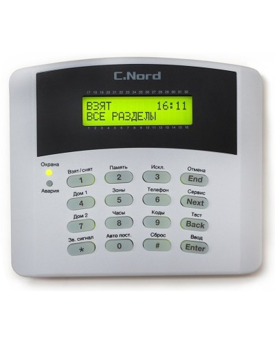 K16-LCD. Проводная клавиатура для контрольных панелей серии Норд, Hunter, Captain. Си-Норд в Хасавюрте