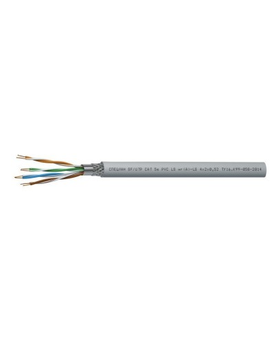СПЕЦЛАН SF/UTP Cat 5e PVC LSнг(А)-LS 2х2х0,52. Кабель «витая пара» (LAN) для структурированных систем связи. Спецкабель в Хасавюрте